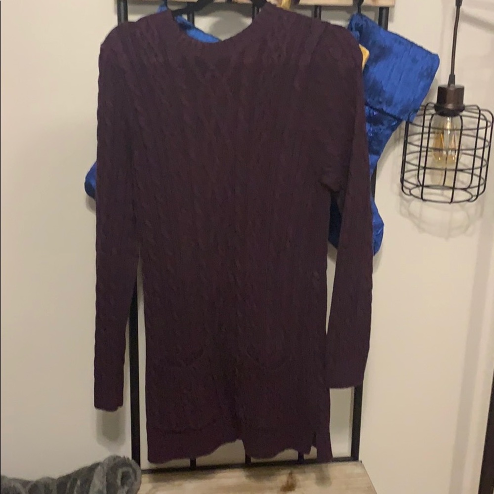 Purple pocket sweater